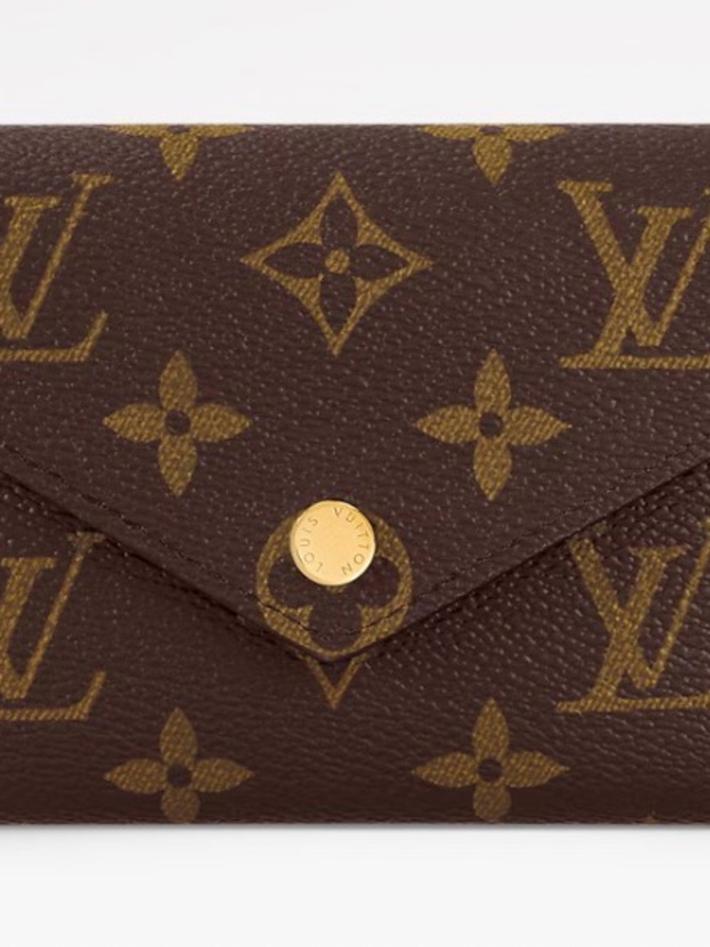 Louis Vuitton Monogram Canvas Envelope Wallet in Brown and Gold